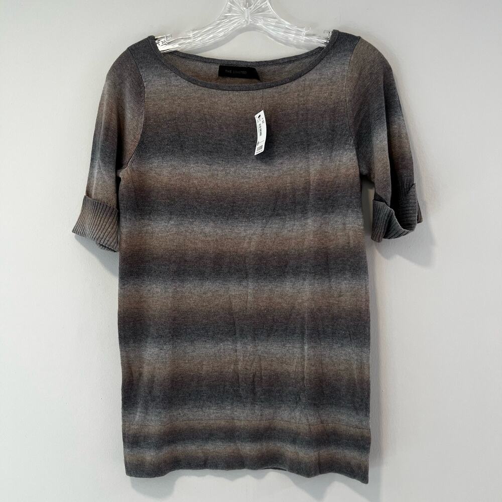 NWT The Limited Short Sleeve Knit Sweater Ombre Size XS